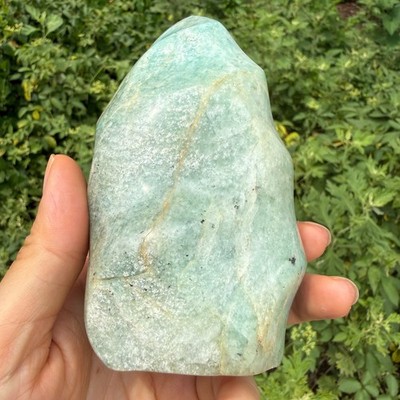 660g Natural Amazonite Flame Polished Effect Healing Crystal