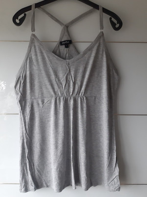 NEU - 3x Unterhemd Shirt -Damen- Größe L grau meliert- NULU -New Look- Spaghetti