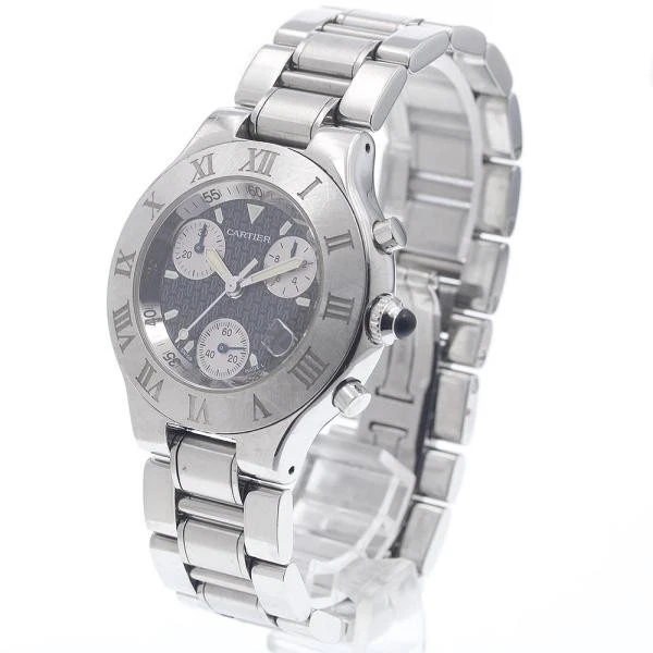 Cartier — Cartier Ronde Solo W10172T2 38mm SS Black Dial Quartz Watch #C8628