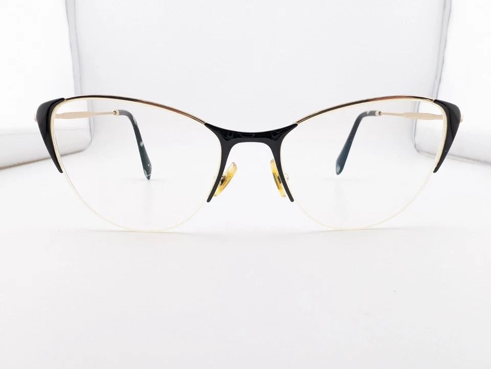 Miu Miu Eyeglasses, Frames Only, VMU 50O 1AB-1O1 Black/Gold, 53-18-140, Italy - Image 2 of 4