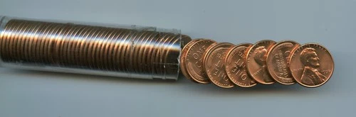 *1956-P Lincoln Cent Roll, Choice Uncirculated Full Red*