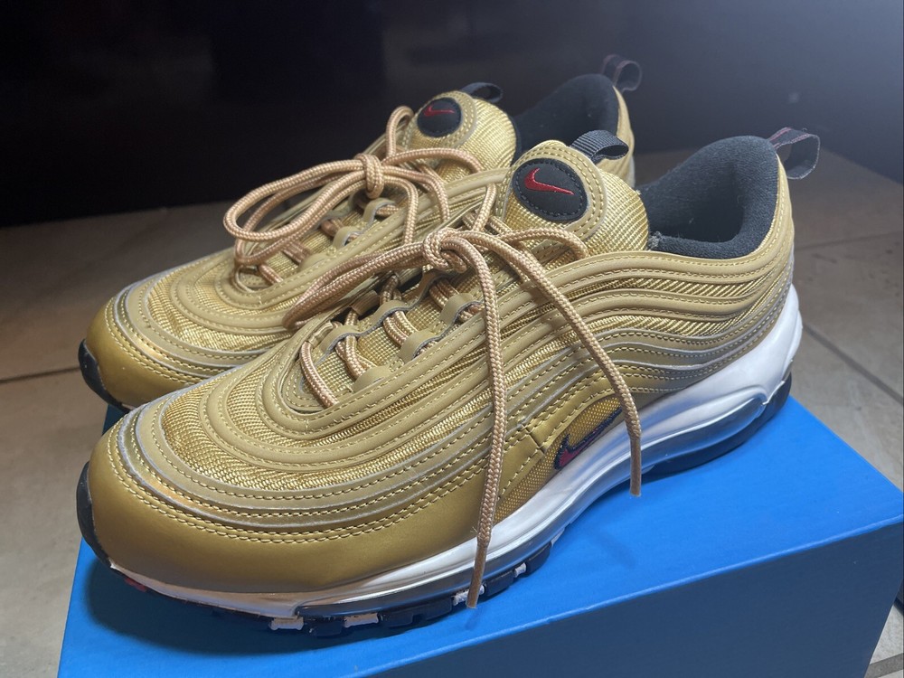 Nike Air Max 97 OG 2023 Gold Red White Black Men 9.5 Women 11