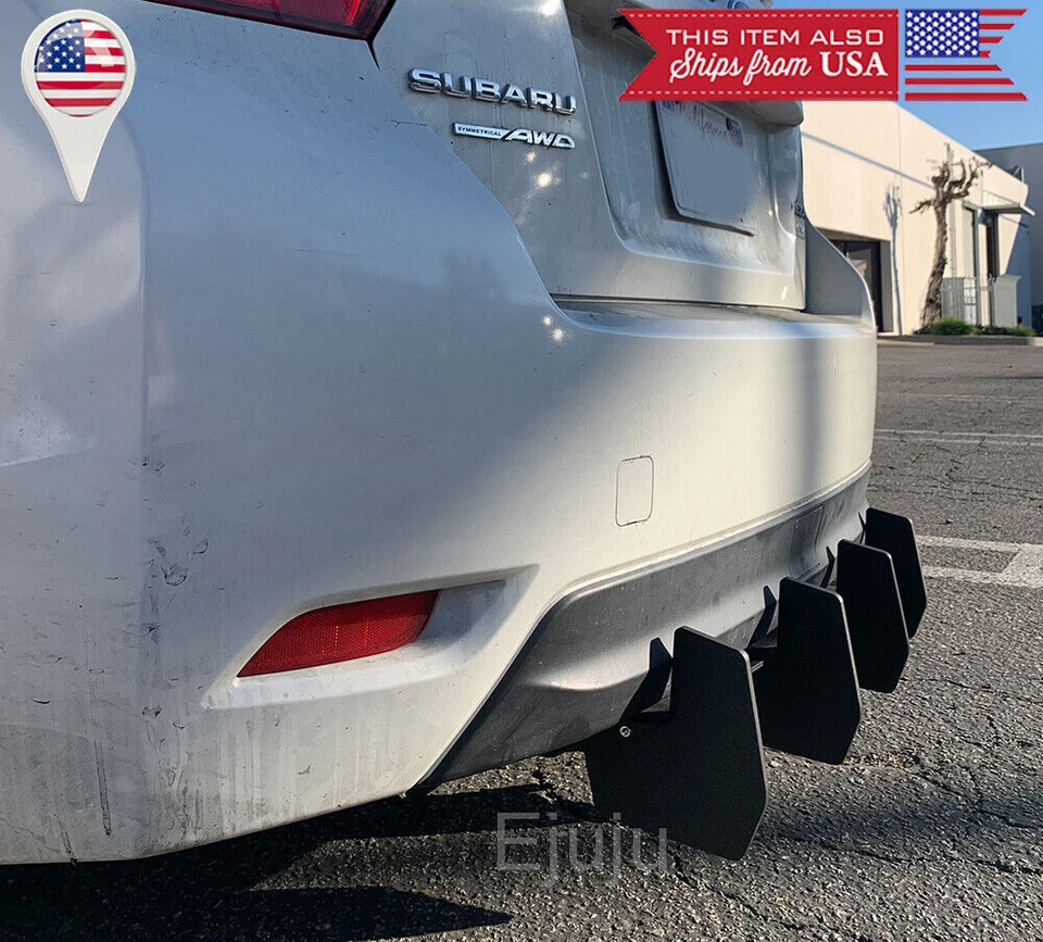 32英寸保险杠扩散器Valence风叶片扩展分离器4鲨鱼鳍适用于日产 — 第 2/4 张图片