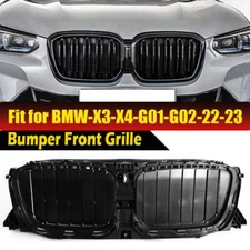 For BMW X3 X4 G01 G02 Front Bumper Center Shutter Grille Cover 2022 2023 2024