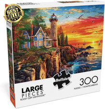 - Rocky Cliff Lighthouse - 300 Large Piece Jigsaw Puzzle