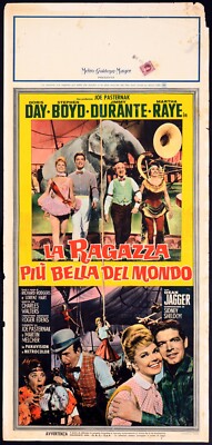 LA RAGAZZA PIU' BELLA DEL MONDO Billy Rose's Jumbo DORIS DAY LOCANDINA ORIGINALE