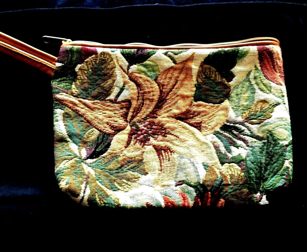 90's Tapestry Clutch Bag 'Sunflower' - famed Portmanteau, Portland, Maine  NWT View 2