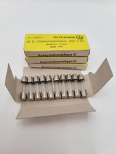 40 Pcs Wickmann 19201 Miniature Tube Fuse Glass Body 10mA 250 Volt AC 5x20mm