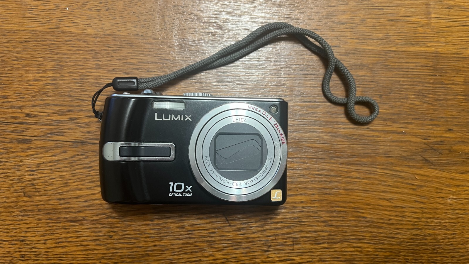 Panasonic LUMIX DMC-TZ3 Digital Camera Black 10x Zoom Leica Lens - As Is