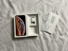 Apple iPhone XS Gold 64GB BOX ONLY-NO PHONE Power Block, Stickers, Sim Tool