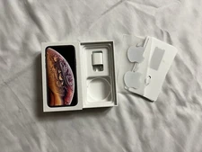 Apple iPhone XS Gold 64GB * BOX ONLY-NO PHONE * Power Block, Stickers, Sim Tool