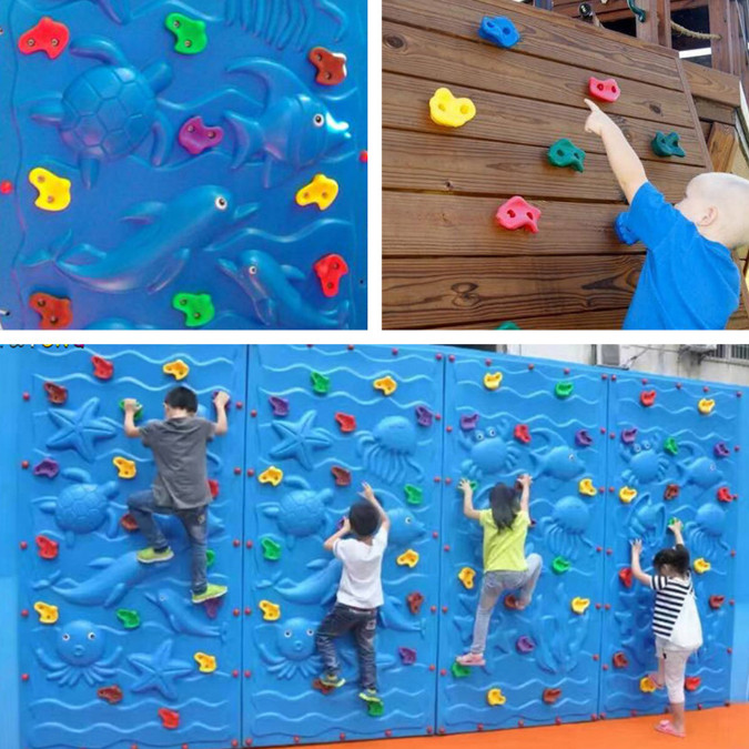 10X ROCK CLIMBING HOLDS WALL STONES IN/OUTDOOR KIDS PLAYGROUND WITH