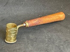 Ancienne DOSETTE RECHARGEMENT poudre / plomb en LAITON manche BOIS  ancre marine