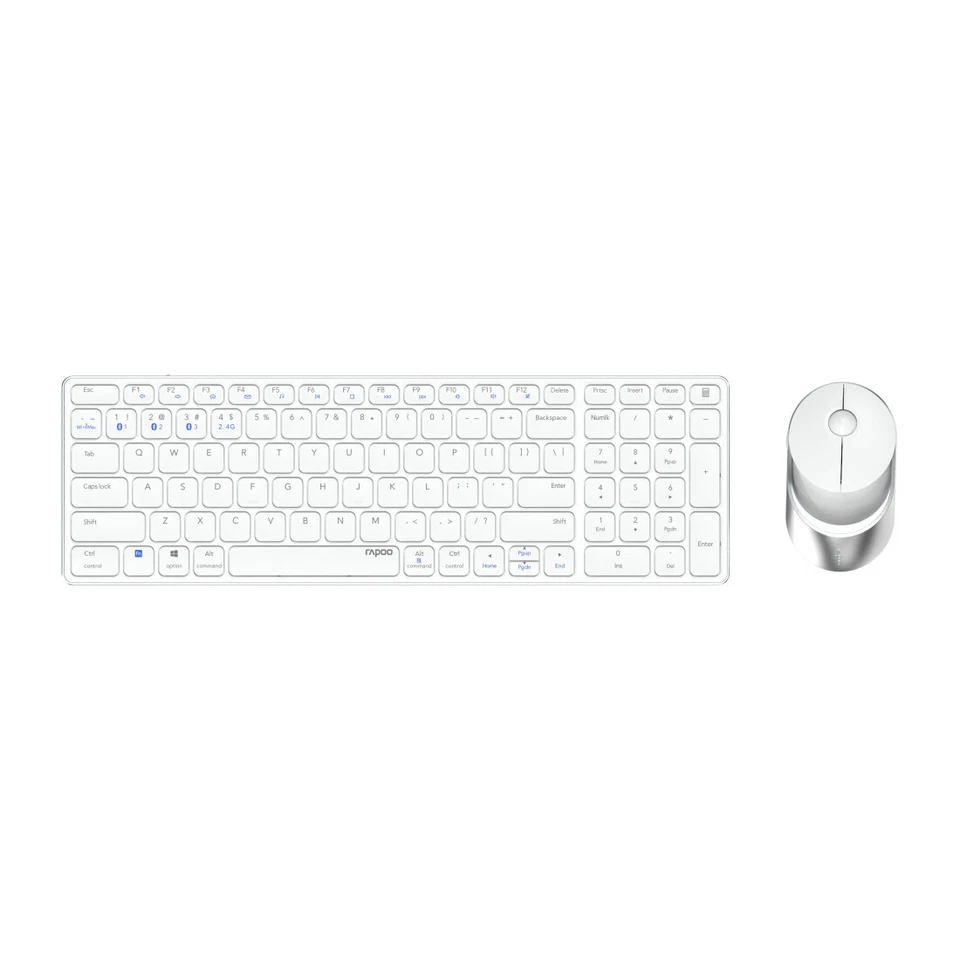 Rapoo 9750M Tastatur Maus Set RF Wireless Bluetooth QWERTZ Deutsch Windows Mac 1