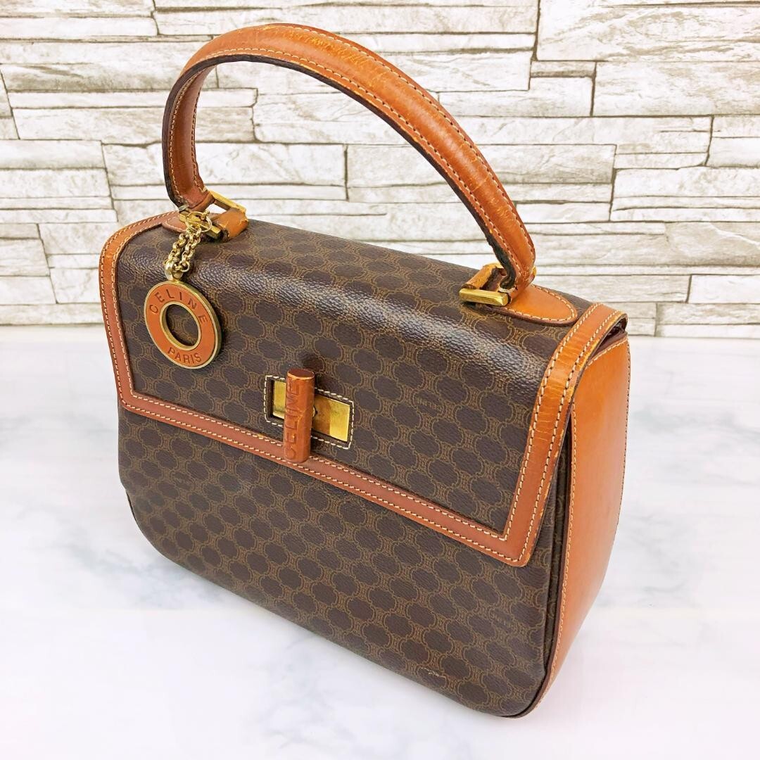 OLD CELINE Macadam hand bag ジャンク CELINE handbag CELINE Macadam vintage shoulder bag | eBay