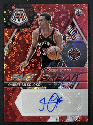 2022-23 Panini Mosaic Christian Koloko Fast Break Auto /49 RC FB-KOL