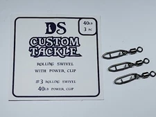 3 Rolling Swivel Power Clips Fast Snap Fishing Swivel tactical clips