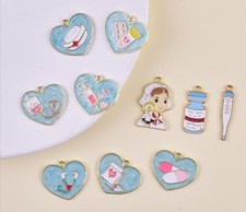 100pcs cute Doctors nurses mix Metal Charm Pendant DIY Necklace Jewelry Making
