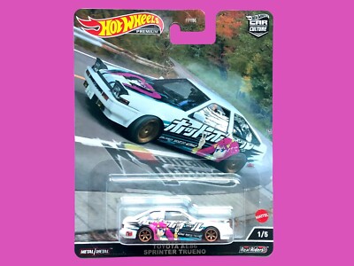 Hot Wheels Toyota AE86 Sprinter Trueno Anime Car Culture Mountain Drifters