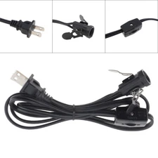 Lamp Cord Replacement E12 Light Bulb Socket Rotary Switch Plug Night Light Cord