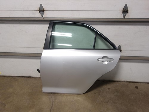 12-14 TOYOTA CAMRY LR Left Rear Driver Exterior Door Electric Window Silver