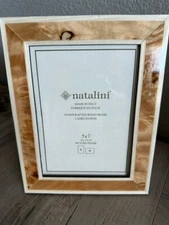 5x7 NATALINI PHOTO/PICTURE FRAME KNOTTY PINE LOOK w/IVORY TRIM
