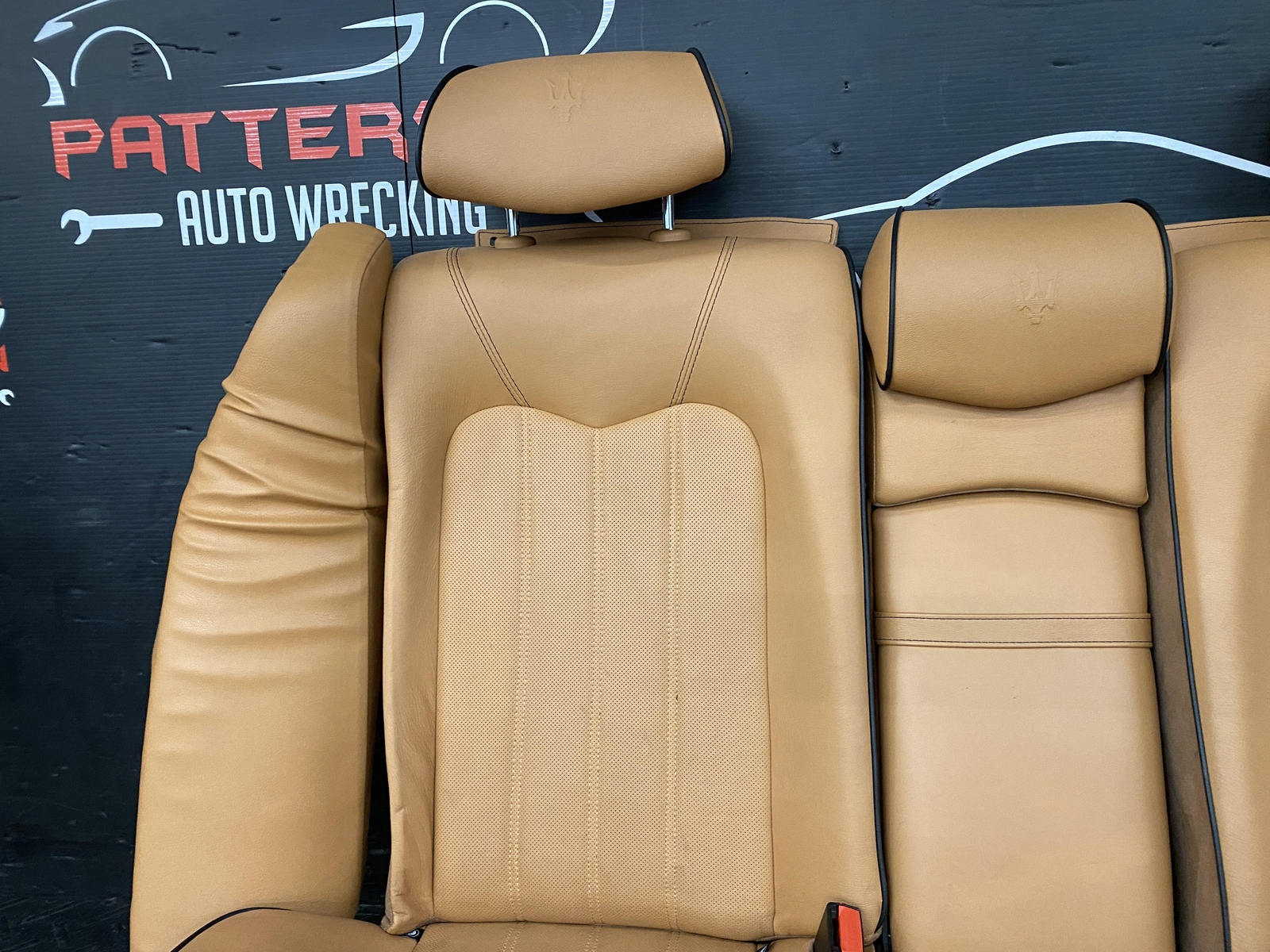 09 MASERATI QUATTROPORT SET OF POWER BUCKET FRONT & REAR SEATS CUOIO LEATHER