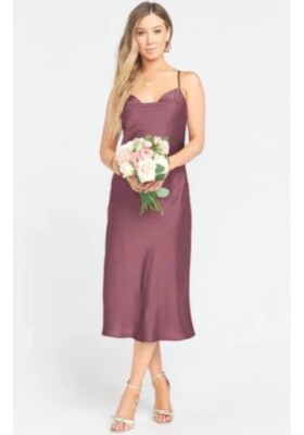 NWT $168 SMYM Verona Cowl Neck Midi Dress, S, Dark Lilac Luxe Formal Bridesmaid | eBay NWT $168 SMYM Verona Cowl Neck Midi Dress, S, Dark Lilac Luxe Formal Bridesmaid | eBay