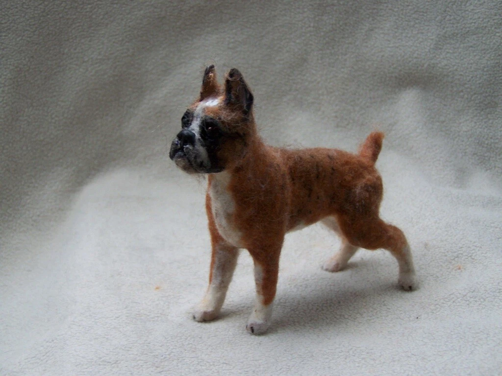 Ooak Dollhouse Miniature Boxer Dog by Malga