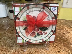 Julie Ueland Wall Plate Colossians 3:15 2001 Enesco Religious 7 3/8"