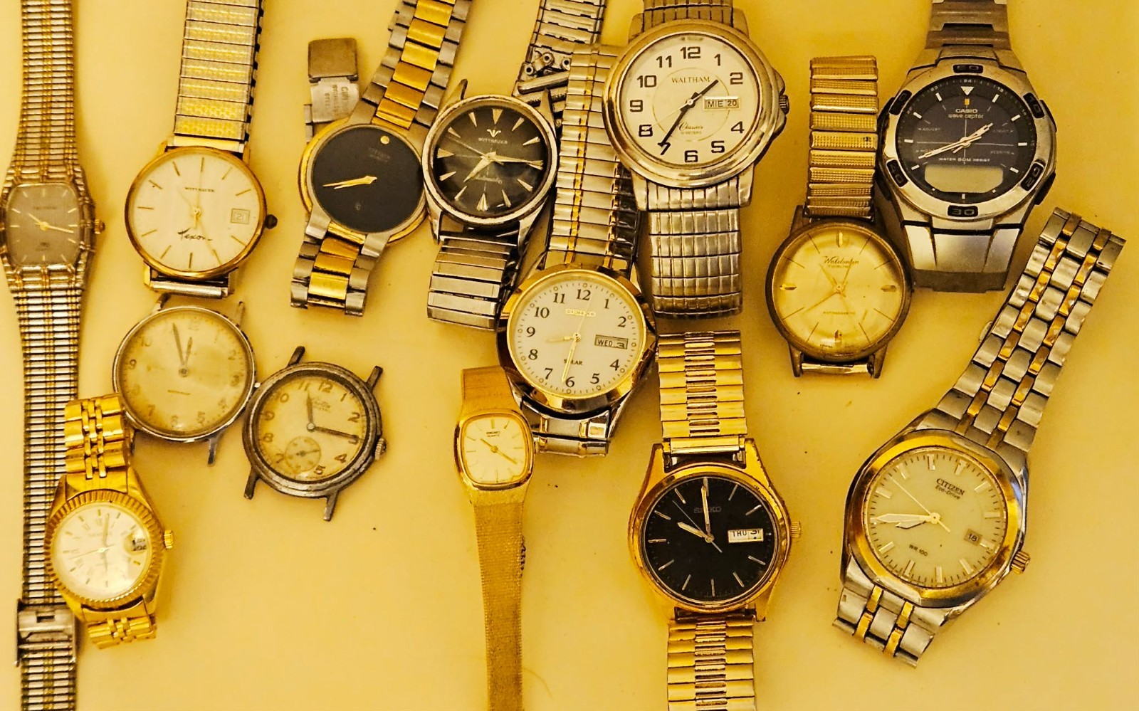 Lot Waltham Wittnauer Watches Parts of Seiko Repair Citizen For Vintage +More 14 - vintagewatches.pk