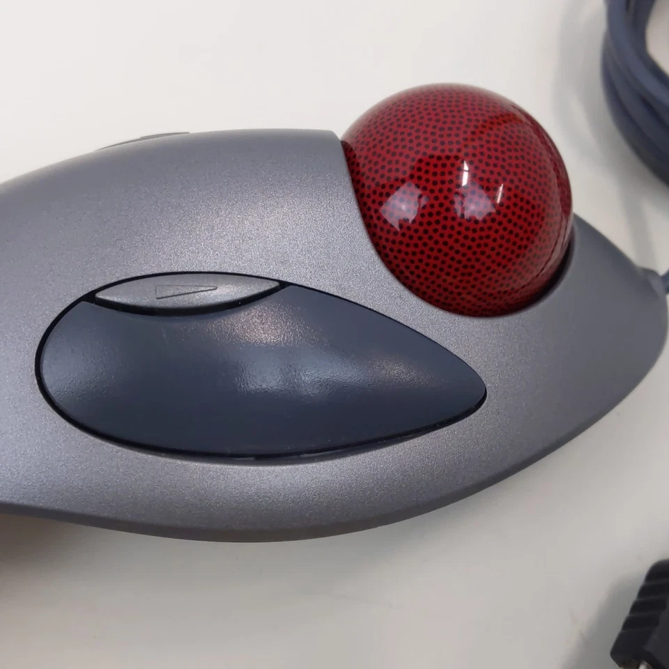 Logitech Marble Mouse USB TBC21 Gray Ergonomic Trackball Wired Desktop PC Home - Image 3 of 4