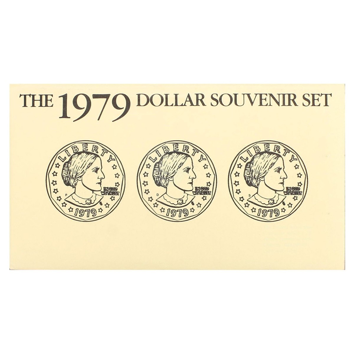 1979 P D S Susan B Anthony Dollars Souvenir Set Yellow Envelope | eBay
