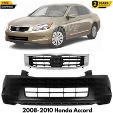 Front Bumper Cover Fascia Grille Assembly Kit For 2008-2010 Honda Accord