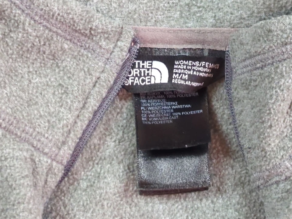 Sudadera North Face Mujer Gris Medio Polar 1/4 Cremallera Pullover Exterior Foto 3 de 4