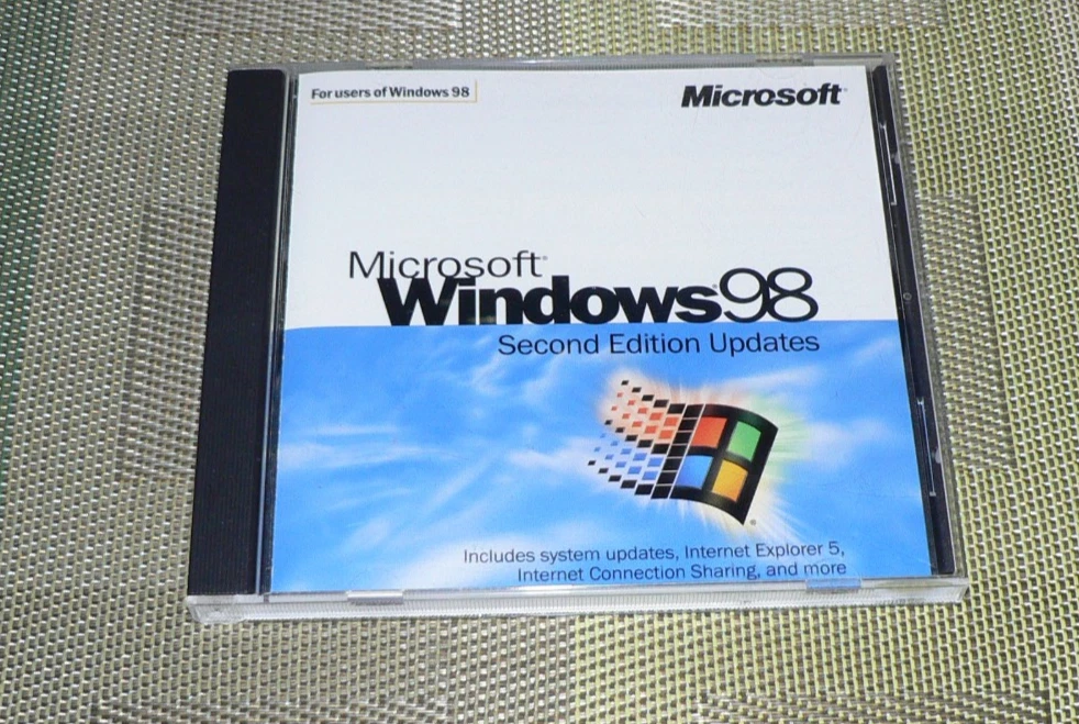 Microsoft Windows 98 Microsoft CD Operating System Software for