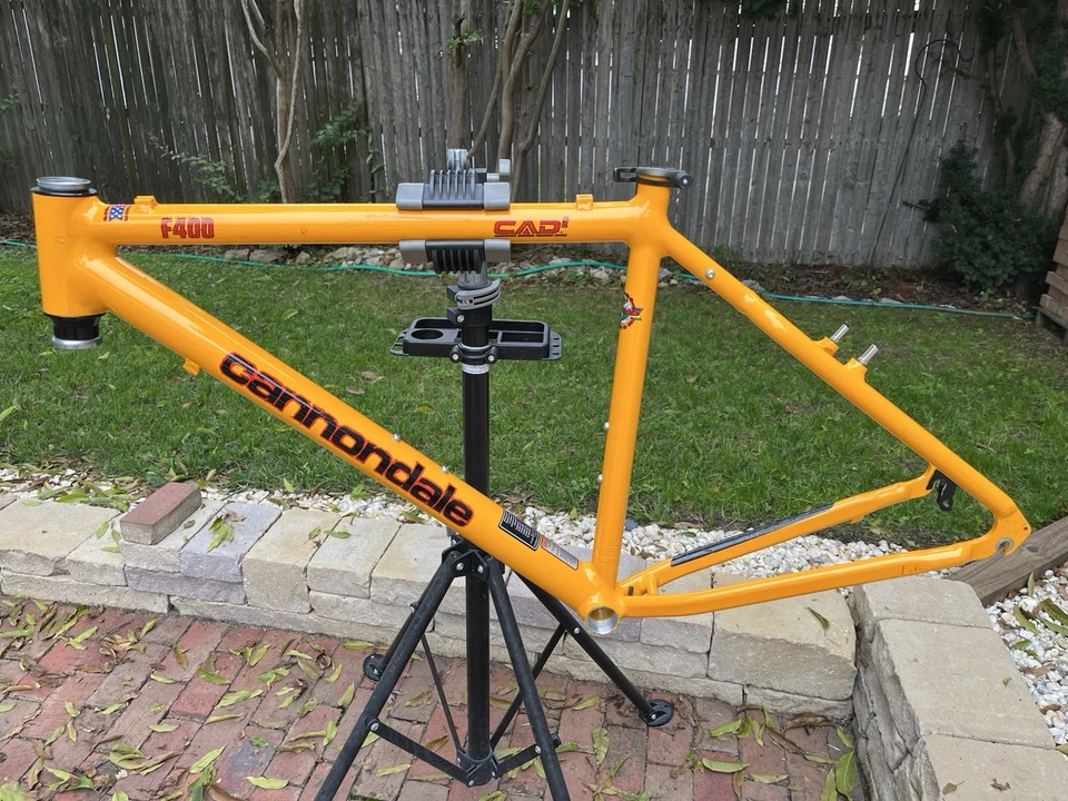 90s Cannondale CAD2 17.5” Mountain Bike Frame Mango Paint Color - Image 2 of 4