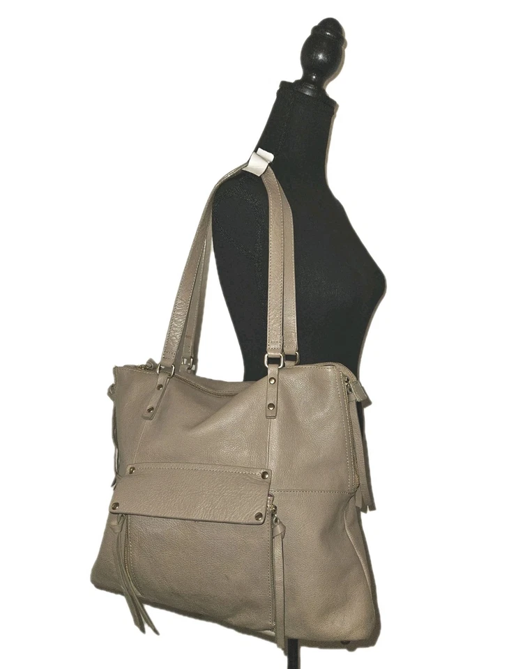 Bolso de hombro grande de cuero topo KOOBA Everette 16x13x4 Foto 2 de 4