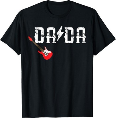 Dada Rockin One Birthday Family Matching Rock Guitar T-Shirt