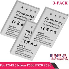 3-Pack EN-EL5 Battery for Nikon Coolpix P3 P4 P80 P90 P100 P500 P510 P520 P530