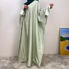 Long Dress Abaya Dubai Women Open Cardigan Kimono Muslim Batwing Sleeve Islamic