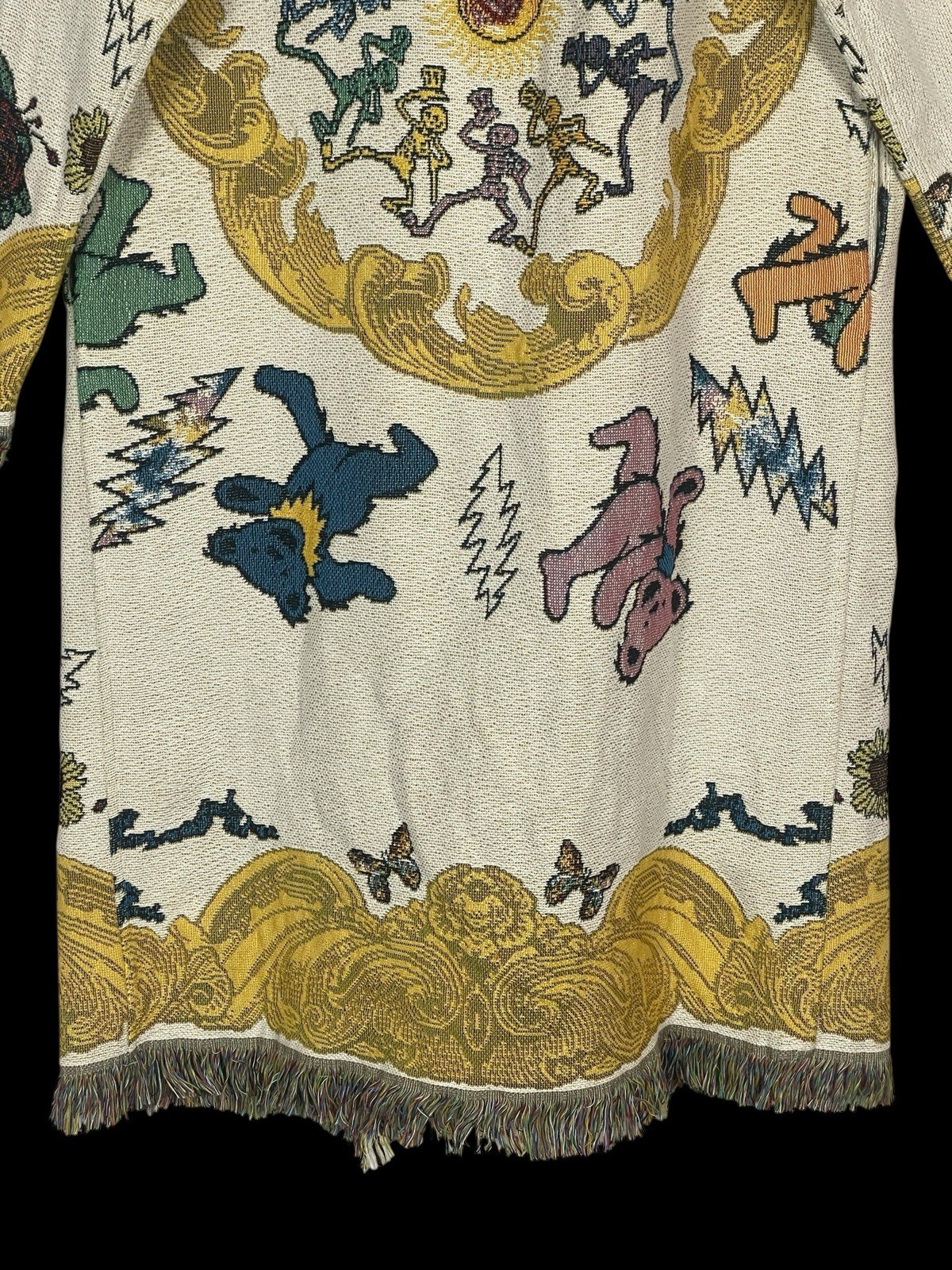 Grateful Dead Fabulous Blanket Yacht Coat Size M/L Deadhead Fringe Baroque RARE image 4