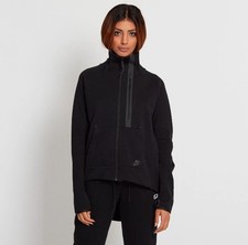 Nike Sportswear Tech Fleece Moto Cape Jacket Womens Size Medium Black