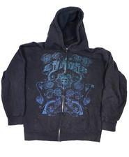 Vintage Billabong Hoodie Men Large Black Full Zip Surf Skate Streetwear Y2K Fade