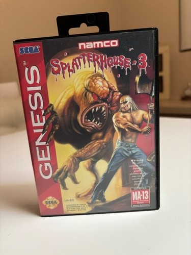 Splatterhouse 3 Sega Genesis Box & Cartridge & Poster only Authentic Tested