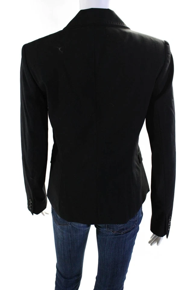 Женский блейзер Elie Tahari на подкладке с вырезом на одной пуговице черный размер 6 - Изображение 4 из 4