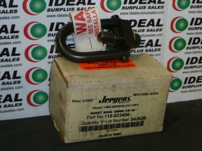Jergens 115023408 Hebering 3/8-16 1000LB - Neu In Der Verpackung