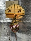 Vintage 1971 Schlitz On Draught Beer Light Lady On Globe Wall Sconce Lamp
