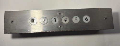 Vintage Stainless Floor Number Indicator Faceplate And Box With Lights