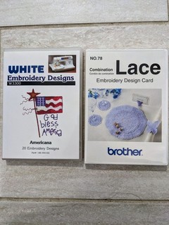Brother and White Machine Embroidery Design Cards